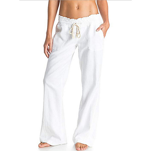 Women's Basic Loose Cotton Chinos Pants - Solid Colored White Black Army Green XS / S / M
Women's Basic Loose Cotton Chinos Pants - Solid Colored White Black Army Green XS / S / M