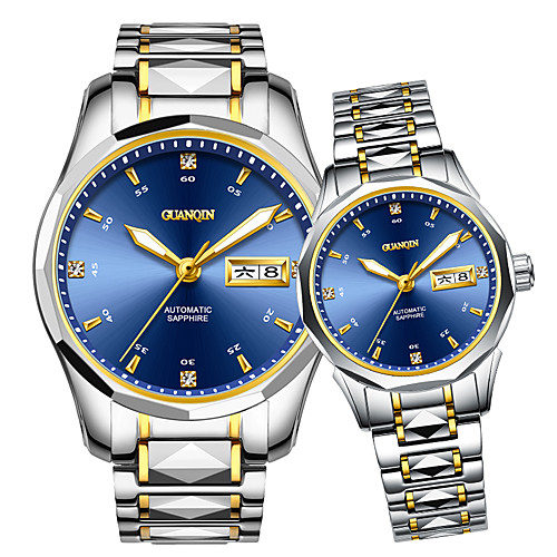GUANQIN Unisex Mechanical Watch Luxury Fashion Silver Stainless Steel Japanese Automatic self-winding Black / Silver WhiteBlue BlackGloden Water Resistant / Waterproof Calendar / date / day Day Date
GUANQIN Unisex Mechanical Watch Luxury Fashion Silver Stainless Steel Japanese Automatic self-winding Black / Silver WhiteBlue BlackGloden Water Resistant / Waterproof Calendar / date / day Day Date
