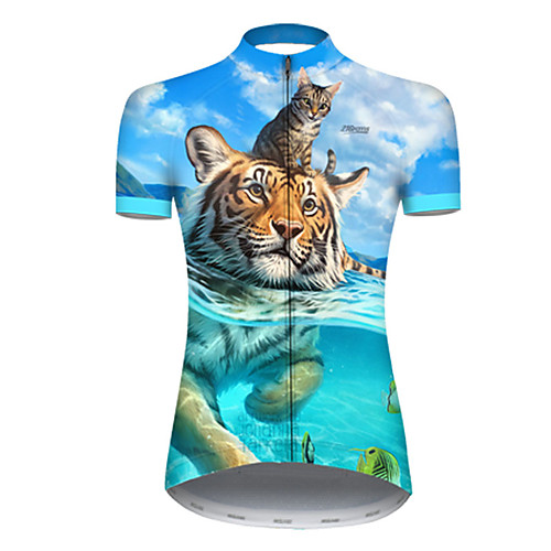 21Grams Women's Short Sleeve Cycling Jersey Summer Nylon Polyester Blue Tiger Animal Bike Jersey Top Mountain Bike MTB Road Bike Cycling Ultraviolet Resistant Quick Dry Breathable Sports Clothing
21Grams Women's Short Sleeve Cycling Jersey Summer Nylon Polyester Blue Tiger Animal Bike Jersey Top Mountain Bike MTB Road Bike Cycling Ultraviolet Resistant Quick Dry Breathable Sports Clothing