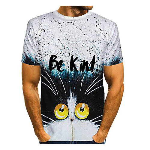 Men's T shirt Shirt Graphic Letter Animal Print Short Sleeve Daily Tops Basic Round Neck Blue
Men's T shirt Shirt Graphic Letter Animal Print Short Sleeve Daily Tops Basic Round Neck Blue