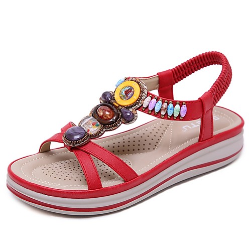 Women's Sandals Summer Flat Heel Open Toe Roman Shoes Boho Daily PU Almond / Black / Red
Women's Sandals Summer Flat Heel Open Toe Roman Shoes Boho Daily PU Almond / Black / Red