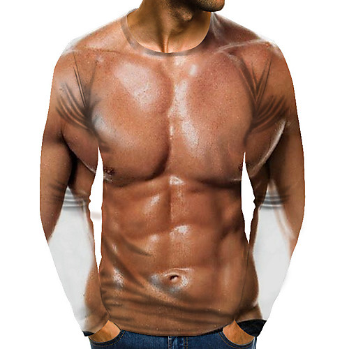 Men's T shirt Shirt Graphic Muscle Plus Size Print Long Sleeve Daily Tops Streetwear Exaggerated Round Neck Rainbow
Men's T shirt Shirt Graphic Muscle Plus Size Print Long Sleeve Daily Tops Streetwear Exaggerated Round Neck Rainbow