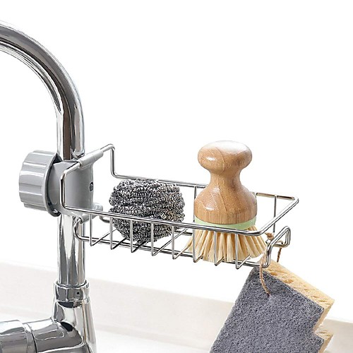 Stainless Steel Kitchen Sponge Holder Soap Dishwashing Liquid Drainer Rack Faucet Storage Drain Basket For Bathroom Sink
Stainless Steel Kitchen Sponge Holder Soap Dishwashing Liquid Drainer Rack Faucet Storage Drain Basket For Bathroom Sink