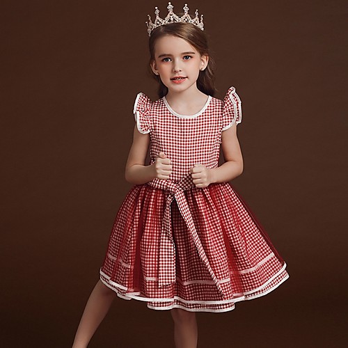 Ball Gown Knee Length Party / Birthday Flower Girl Dresses - Polyester / Cotton / Tulle Cap Sleeve Jewel Neck with Bow(s) / Ruffles
Ball Gown Knee Length Party / Birthday Flower Girl Dresses - Polyester / Cotton / Tulle Cap Sleeve Jewel Neck with Bow(s) / Ruffles