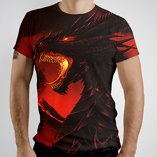 Men's T shirt Shirt Graphic Animal Print Short Sleeve Daily Tops Basic Round Neck Red
Men's T shirt Shirt Graphic Animal Print Short Sleeve Daily Tops Basic Round Neck Red