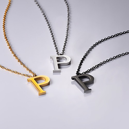Pendant Necklace Necklace Charm Necklace Letter Simple Fashion Titanium Steel Black Gold Silver 505 cm Necklace Jewelry 1pc For Party Evening Masquerade Prom Birthday Party Festival
Pendant Necklace Necklace Charm Necklace Letter Simple Fashion Titanium Steel Black Gold Silver 505 cm Necklace Jewelry 1pc For Party Evening Masquerade Prom Birthday Party Festival