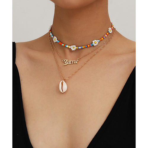 Women's Charm Necklace Stacking Stackable Romantic Boho Chrome Shell Gold 38 cm Necklace Jewelry For Party Evening Beach
Women's Charm Necklace Stacking Stackable Romantic Boho Chrome Shell Gold 38 cm Necklace Jewelry For Party Evening Beach