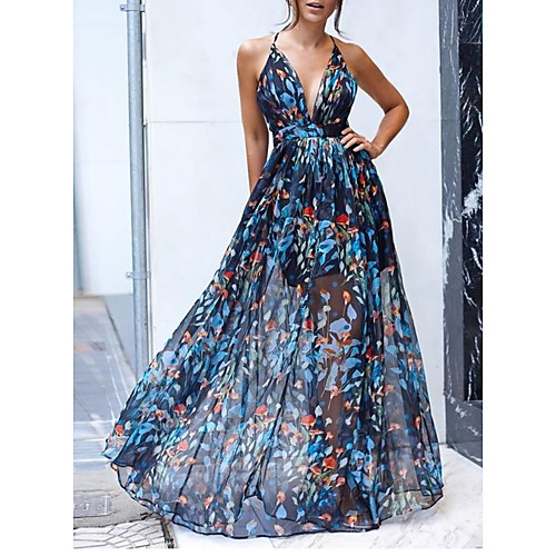 Women's Strap Dress Maxi long Dress - Sleeveless Floral Summer Casual Chinoiserie 2020 Blue S M L XL
Women's Strap Dress Maxi long Dress - Sleeveless Floral Summer Casual Chinoiserie 2020 Blue S M L XL