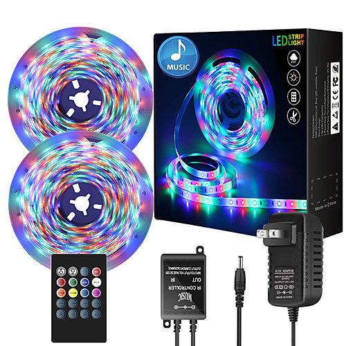LED Light Strips RGB Tiktok Lights with Music Sync-Chase Effect Dream Color Music Lights 10M 600LED 2835SMD Rope Lights with IR Remote for Home Party Bedroom DIY Party
LED Light Strips RGB Tiktok Lights with Music Sync-Chase Effect Dream Color Music Lights 10M 600LED 2835SMD Rope Lights with IR Remote for Home Party Bedroom DIY Party