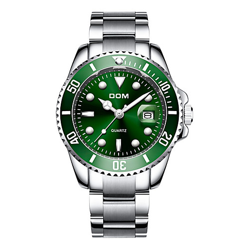 Men's Steel Band Watches Japanese Quartz Modern Style Stylish Stainless Steel Silver 30 m Water Resistant / Waterproof Calendar / date / day Noctilucent Analog Fashion - Black Green One Year Battery
Men's Steel Band Watches Japanese Quartz Modern Style Stylish Stainless Steel Silver 30 m Water Resistant / Waterproof Calendar / date / day Noctilucent Analog Fashion - Black Green One Year Battery