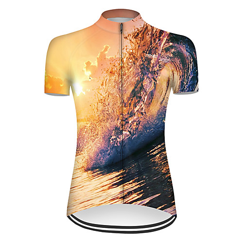 21Grams Women's Short Sleeve Cycling Jersey Summer Nylon Polyester Black / Yellow Gradient 3D Bike Jersey Top Mountain Bike MTB Road Bike Cycling Ultraviolet Resistant Quick Dry Breathable Sports
21Grams Women's Short Sleeve Cycling Jersey Summer Nylon Polyester Black / Yellow Gradient 3D Bike Jersey Top Mountain Bike MTB Road Bike Cycling Ultraviolet Resistant Quick Dry Breathable Sports