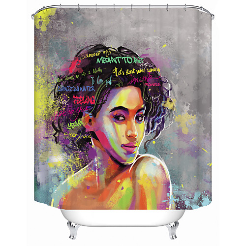 African Girl on Gray Background Shower Curtains & Hooks Modern Polyester New Design
African Girl on Gray Background Shower Curtains & Hooks Modern Polyester New Design