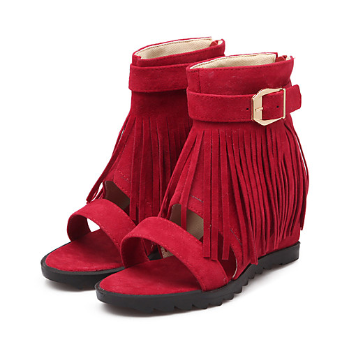 Women's Sandals Wedge Heel Peep Toe Wedge Sandals Sexy Classic Preppy Daily Office & Career PU Solid Colored Almond Black Red
Women's Sandals Wedge Heel Peep Toe Wedge Sandals Sexy Classic Preppy Daily Office & Career PU Solid Colored Almond Black Red