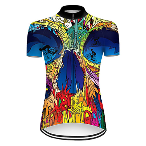 21Grams Women's Short Sleeve Cycling Jersey Summer Nylon Polyester BlueYellow Patchwork Gradient Funny Bike Jersey Top Mountain Bike MTB Road Bike Cycling Ultraviolet Resistant Quick Dry Breathable
21Grams Women's Short Sleeve Cycling Jersey Summer Nylon Polyester BlueYellow Patchwork Gradient Funny Bike Jersey Top Mountain Bike MTB Road Bike Cycling Ultraviolet Resistant Quick Dry Breathable