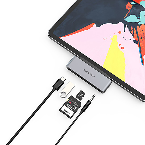 PULWTOP USB Type C Hub 5 in 1 USB C Adapter with USB3.0 PD3.0 60W SD TF Card Reader Audio 3.5mm Support Power Delivery Function for Macbook2020 Ultrabook Laptop
PULWTOP USB Type C Hub 5 in 1 USB C Adapter with USB3.0 PD3.0 60W SD TF Card Reader Audio 3.5mm Support Power Delivery Function for Macbook2020 Ultrabook Laptop