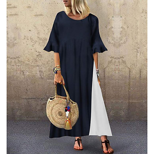Women's A-Line Dress Knee Length Dress - Half Sleeve Color Block Summer Work 2020 Black Red Orange Navy Blue L XL XXL XXXL XXXXL XXXXXL
Women's A-Line Dress Knee Length Dress - Half Sleeve Color Block Summer Work 2020 Black Red Orange Navy Blue L XL XXL XXXL XXXXL XXXXXL