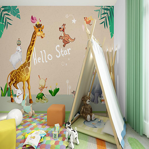 Nursery Mural Wallpaper Wall Sticker Covering Print Peel and Stick Removable Cartoon Giraffe Kangaroo Home Décor Canvas
Nursery Mural Wallpaper Wall Sticker Covering Print Peel and Stick Removable Cartoon Giraffe Kangaroo Home Décor Canvas