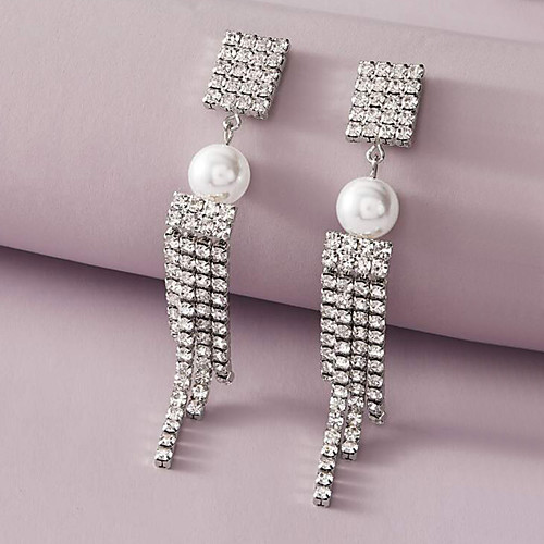 Women's Drop Earrings Earrings Classic Fashion Luxury Elegant Trendy Sweet Fashion Imitation Pearl Imitation Diamond Earrings Jewelry Silver For Wedding Party Evening Gift Beach Festival 1 Pair
Women's Drop Earrings Earrings Classic Fashion Luxury Elegant Trendy Sweet Fashion Imitation Pearl Imitation Diamond Earrings Jewelry Silver For Wedding Party Evening Gift Beach Festival 1 Pair