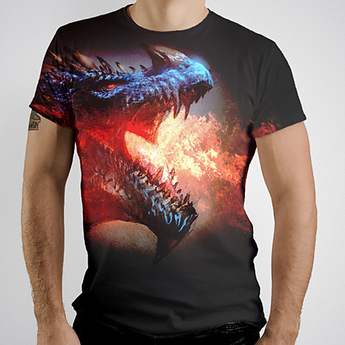 Men's T shirt Shirt Graphic Flame Animal Print Short Sleeve Daily Tops Basic Round Neck Brown
Men's T shirt Shirt Graphic Flame Animal Print Short Sleeve Daily Tops Basic Round Neck Brown