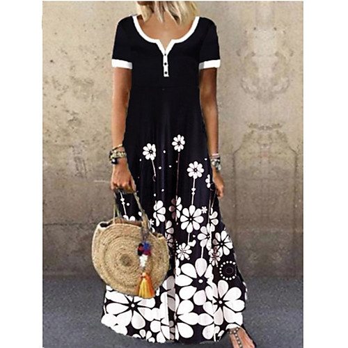 Women's A-Line Dress Knee Length Dress - Short Sleeves Print Summer Casual Chinoiserie 2020 Black S M L XL XXL XXXL
Women's A-Line Dress Knee Length Dress - Short Sleeves Print Summer Casual Chinoiserie 2020 Black S M L XL XXL XXXL