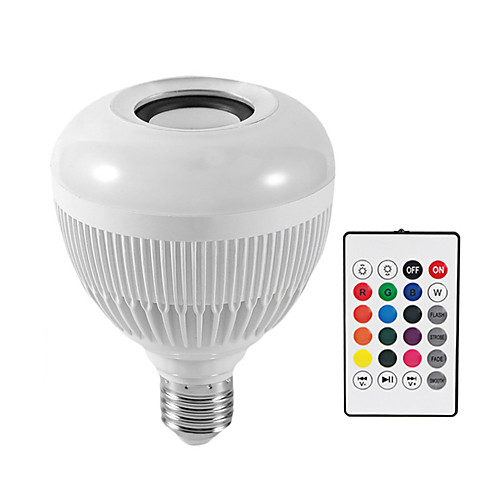 12W RGBWhite Bulb LED Lamp E27 Wireless Bluetooth Speaker Smart Led Light Music Player Audio with Remote Control Colorful Music Bulb
12W RGBWhite Bulb LED Lamp E27 Wireless Bluetooth Speaker Smart Led Light Music Player Audio with Remote Control Colorful Music Bulb