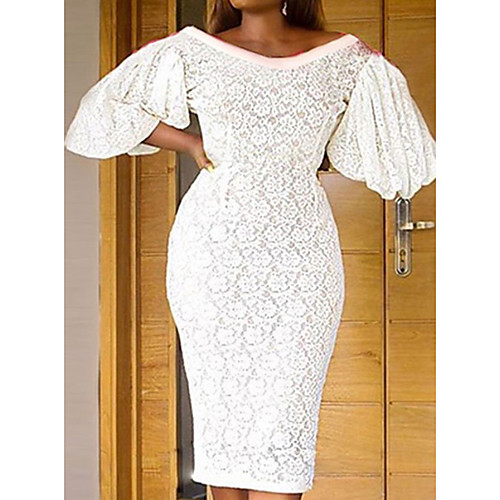 Women's A-Line Dress Knee Length Dress - Short Sleeves Solid Color Summer Casual Chinoiserie 2020 White S M L XL
Women's A-Line Dress Knee Length Dress - Short Sleeves Solid Color Summer Casual Chinoiserie 2020 White S M L XL
