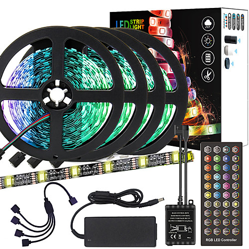 20M(4x5M) High-Quality Black PCB Music Timing Synchronous Control Flexible Light Bar 5050 RGB IR 40 Key Controller with12V 8A Adapter Kit
20M(4x5M) High-Quality Black PCB Music Timing Synchronous Control Flexible Light Bar 5050 RGB IR 40 Key Controller with12V 8A Adapter Kit