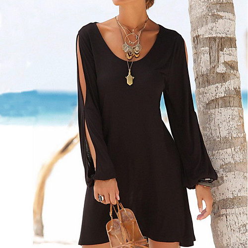 Women's A Line Dress Short Mini Dress Yellow Wine Army Green Gray Dusty Blue White Black Long Sleeve Solid Color Summer Round Neck Work Sexy 2021 S M L XL XXL 3XL 4XL 5XL / Cotton / Cotton
Women's A Line Dress Short Mini Dress Yellow Wine Army Green Gray Dusty Blue White Black Long Sleeve Solid Color Summer Round Neck Work Sexy 2021 S M L XL XXL 3XL 4XL 5XL / Cotton / Cotton