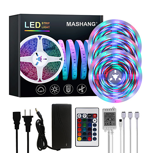 Bright RGBW LED Strip Lights 15M(3x5M) Waterproof RGBW Tiktok Lights 3510LEDs SMD 2835 with 24 Keys IR Remote Controller and 100-240V Adapter for Home Bedroom Kitchen TV Back Lights DIY Deco
Bright RGBW LED Strip Lights 15M(3x5M) Waterproof RGBW Tiktok Lights 3510LEDs SMD 2835 with 24 Keys IR Remote Controller and 100-240V Adapter for Home Bedroom Kitchen TV Back Lights DIY Deco