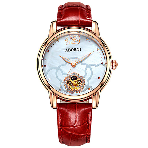 Women's Mechanical Watch Casual Elegant Stainless Steel Genuine Leather Automatic self-winding Rose Gold Red Water Resistant / Waterproof Casual Watch Adorable Analog
Women's Mechanical Watch Casual Elegant Stainless Steel Genuine Leather Automatic self-winding Rose Gold Red Water Resistant / Waterproof Casual Watch Adorable Analog