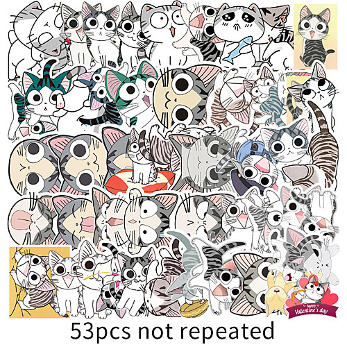 Sticker Cartoon Cat Stickers Cat Smooth Sticker Cute Lovely PVC (Polyvinylchlorid) for Kid's Adults' All Boys and Girls
Sticker Cartoon Cat Stickers Cat Smooth Sticker Cute Lovely PVC (Polyvinylchlorid) for Kid's Adults' All Boys and Girls