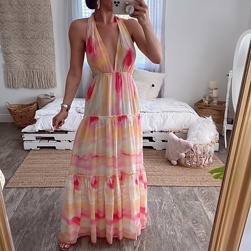 Women's A-Line Dress Maxi long Dress - Sleeveless Tie Dye Summer Casual 2020 Blushing Pink S M L XL XXL
Women's A-Line Dress Maxi long Dress - Sleeveless Tie Dye Summer Casual 2020 Blushing Pink S M L XL XXL