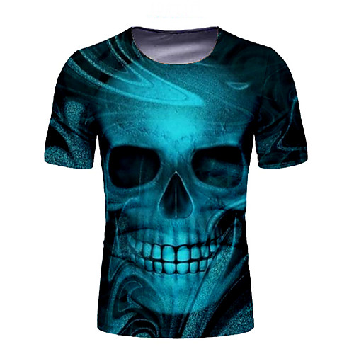 Men's T shirt Shirt Graphic Skull Print Short Sleeve Daily Tops Round Neck Blue
Men's T shirt Shirt Graphic Skull Print Short Sleeve Daily Tops Round Neck Blue