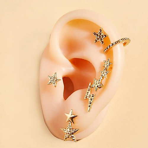 Women's Stud Earrings Ear Cuff Earrings Classic Star Simple Classic Vintage Trendy Fashion Earrings Jewelry Gold For Party Evening Date Vacation Beach Festival 1pack
Women's Stud Earrings Ear Cuff Earrings Classic Star Simple Classic Vintage Trendy Fashion Earrings Jewelry Gold For Party Evening Date Vacation Beach Festival 1pack