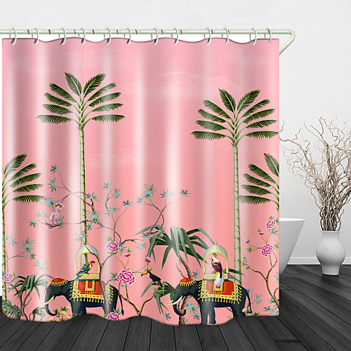 Painting Elephant Coconut Tree Digital Print Waterproof Fabric Shower Curtain for Bathroom Home Decor Covered Bathtub Curtains Liner Includes with Hooks 72 Inch
Painting Elephant Coconut Tree Digital Print Waterproof Fabric Shower Curtain for Bathroom Home Decor Covered Bathtub Curtains Liner Includes with Hooks 72 Inch