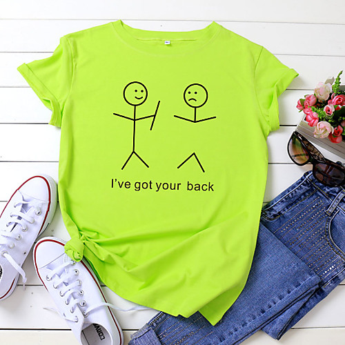 Women's T shirt Graphic Text Letter Print Round Neck Basic Tops 100% Cotton White Yellow Blushing Pink
Women's T shirt Graphic Text Letter Print Round Neck Basic Tops 100% Cotton White Yellow Blushing Pink