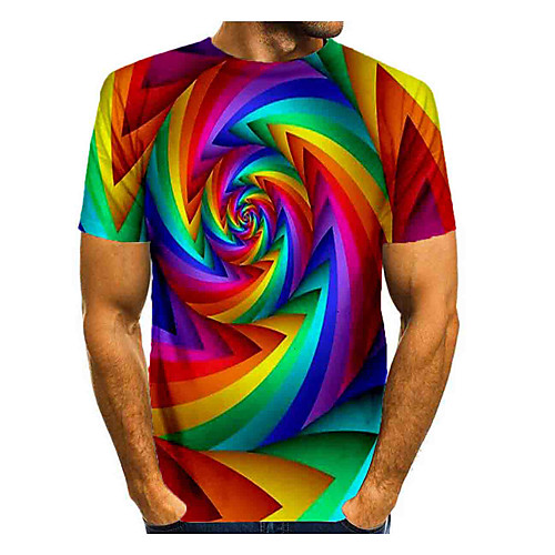 Men's T shirt Shirt Graphic Print Short Sleeve Daily Tops Basic Round Neck Rainbow
Men's T shirt Shirt Graphic Print Short Sleeve Daily Tops Basic Round Neck Rainbow