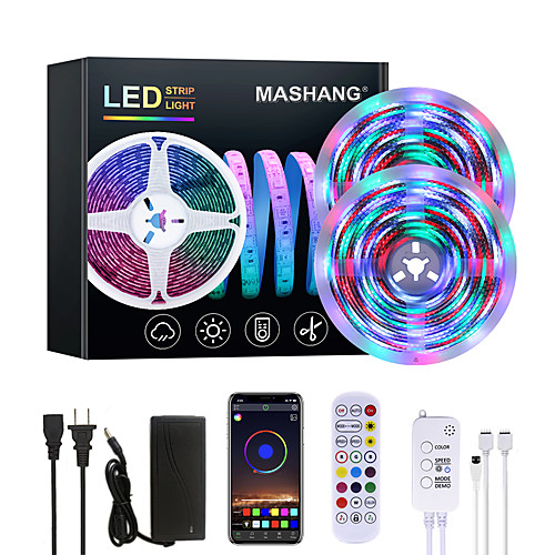 Bright 10M RGBW LED Strip Lights Waterproof Music Sync Smart LED Tiktok Lights 2340LEDs 2835 Color Changing with 24 keys Remote Bluetooth Controller for Home Bedroom TV Back Lights DIY Deco
Bright 10M RGBW LED Strip Lights Waterproof Music Sync Smart LED Tiktok Lights 2340LEDs 2835 Color Changing with 24 keys Remote Bluetooth Controller for Home Bedroom TV Back Lights DIY Deco