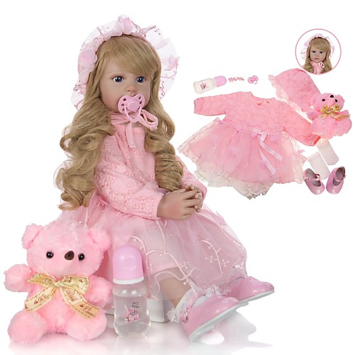 KEIUMI 24 inch Reborn Doll Baby & Toddler Toy Reborn Toddler Doll Baby Girl Gift Cute Lovely Parent-Child Interaction Tipped and Sealed Nails Half Silicone and Cloth Body with Clothes and Accessories
KEIUMI 24 inch Reborn Doll Baby & Toddler Toy Reborn Toddler Doll Baby Girl Gift Cute Lovely Parent-Child Interaction Tipped and Sealed Nails Half Silicone and Cloth Body with Clothes and Accessories