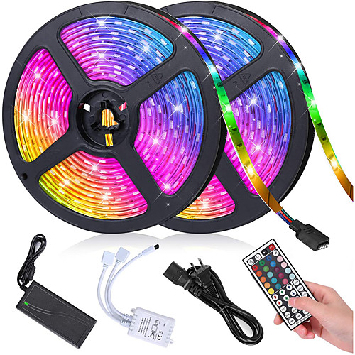 LED Strip Lights RGB 10M 600 SMD 5050 LEDs with 44 Key Remote Dimmable LED Ribbon for Home Lighting Kitchen Bar Power Supply 12V 6A
LED Strip Lights RGB 10M 600 SMD 5050 LEDs with 44 Key Remote Dimmable LED Ribbon for Home Lighting Kitchen Bar Power Supply 12V 6A