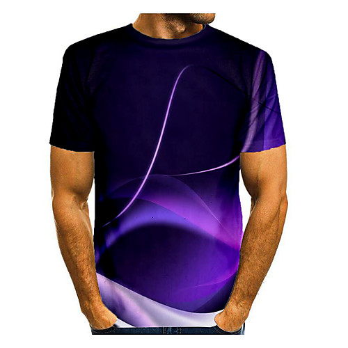 Men's T shirt Shirt Graphic Print Short Sleeve Daily Tops Basic Round Neck Purple
Men's T shirt Shirt Graphic Print Short Sleeve Daily Tops Basic Round Neck Purple