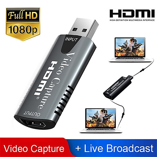 HDMI-compatible Adapter Video Capture Card USB 2.0 DVD Camcorder HD Camera Recording Live Streaming
HDMI-compatible Adapter Video Capture Card USB 2.0 DVD Camcorder HD Camera Recording Live Streaming