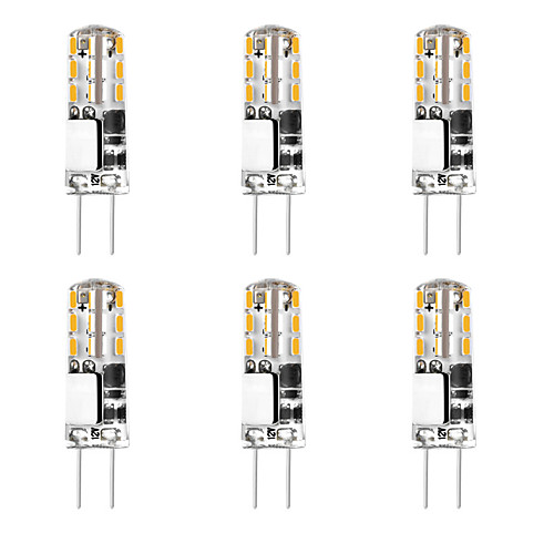 6pcs 3 W 24 LED Silica Gel Corn Lights LED Bi-pin Lights G4 3014SMD LED Creative Party Decorative Crystal Chandelier Light source Energy-saving Light Bulbs Warm White White AC/DC12 V
6pcs 3 W 24 LED Silica Gel Corn Lights LED Bi-pin Lights G4 3014SMD LED Creative Party Decorative Crystal Chandelier Light source Energy-saving Light Bulbs Warm White White AC/DC12 V