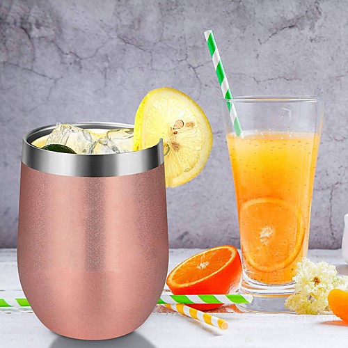 Insulated Wine Tumbler 12oz with Glass Lid and Double Stainless Steel Walls for Coffee Mug Champaign Cocktail Wine and Beer
Insulated Wine Tumbler 12oz with Glass Lid and Double Stainless Steel Walls for Coffee Mug Champaign Cocktail Wine and Beer