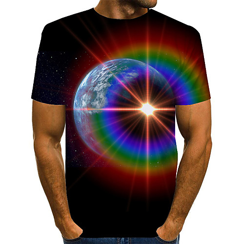 Men's T shirt Shirt Galaxy Graphic Plus Size Print Short Sleeve Daily Tops Basic Exaggerated Round Neck Rainbow
Men's T shirt Shirt Galaxy Graphic Plus Size Print Short Sleeve Daily Tops Basic Exaggerated Round Neck Rainbow