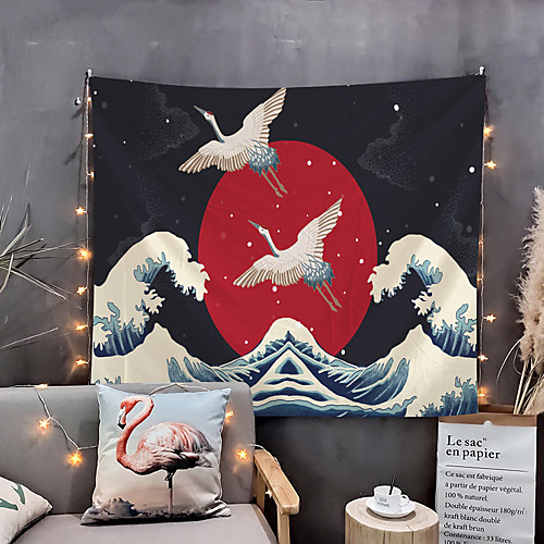 Japanese Painting Style Ukiyo-e Wall Tapestry Art Decor Blanket Curtain Hanging Home Bedroom Living Room Decoration Crane Wave Sun
Japanese Painting Style Ukiyo-e Wall Tapestry Art Decor Blanket Curtain Hanging Home Bedroom Living Room Decoration Crane Wave Sun