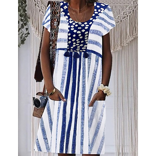 Women's Knee Length Dress Blue Light Green Short Sleeve Print Summer Round Neck Hot Casual Holiday M L XL XXL 3XL 4XL 5XL / Plus Size / Plus Size
Women's Knee Length Dress Blue Light Green Short Sleeve Print Summer Round Neck Hot Casual Holiday M L XL XXL 3XL 4XL 5XL / Plus Size / Plus Size