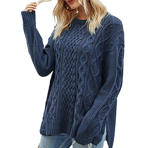 Women's Solid Colored Pullover Long Sleeve Sweater Cardigans Crew Neck Round Neck Dusty Blue Beige
Women's Solid Colored Pullover Long Sleeve Sweater Cardigans Crew Neck Round Neck Dusty Blue Beige