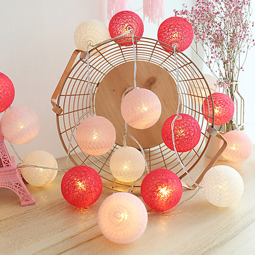 3M 20LED Cotton Ball Lamp Garland LED String Lights Battery Powered Christmas Fairy Lights Wedding Party Bedroom Outdoor Holiday Party Decoration Without Battery
3M 20LED Cotton Ball Lamp Garland LED String Lights Battery Powered Christmas Fairy Lights Wedding Party Bedroom Outdoor Holiday Party Decoration Without Battery