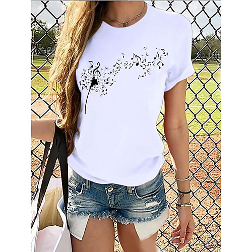 Women's T shirt Cat Graphic Dandelion Round Neck Basic Tops 100% Cotton Cat White Purple
Women's T shirt Cat Graphic Dandelion Round Neck Basic Tops 100% Cotton Cat White Purple